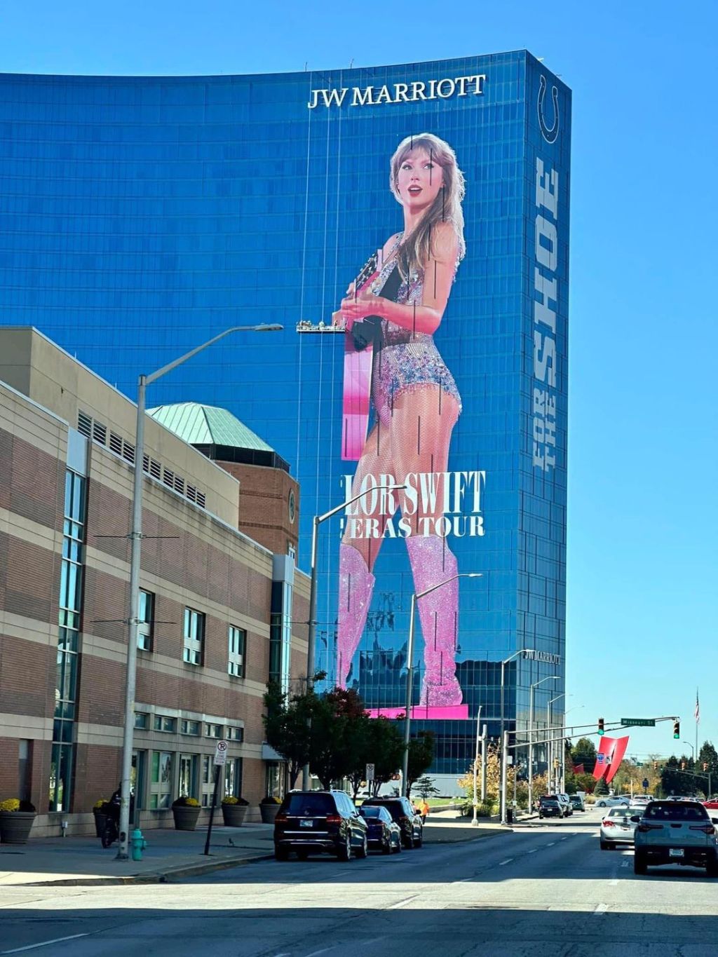 Taylor Swift Takes Over the Skyline: JW Marriott Unveils Massive Eras Tour&nbsp;Graphic